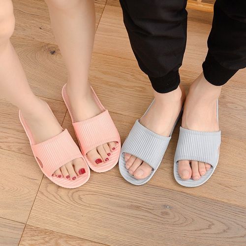Pantoufles D'intérieur Pour Hommes Et Femmes, Chaussures De Salle De Bain Antidérapantes, Sandales Fond Souple, Pantoufles Pour Couple, Tongs Plates