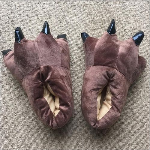 Pantoufles D'intérieur Souples Pour Enfants, Chaussures Mignonnes Pour Garçons Et Filles, Dessin Animé Licorne, Point, Patte De Tigre, Chaudes Pour La Maison, Hiver