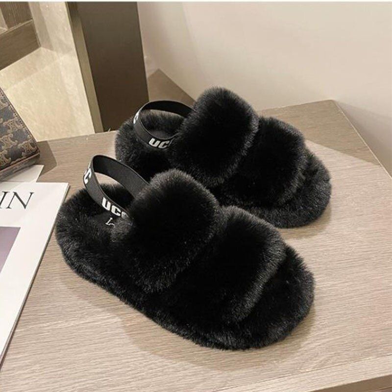 Pantoufles En Coton  Fond pais Pour Femmes, Pantoufles Cha... - 2