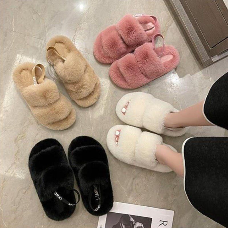 Pantoufles En Coton  Fond pais Pour Femmes, Pantoufles Cha... - 3