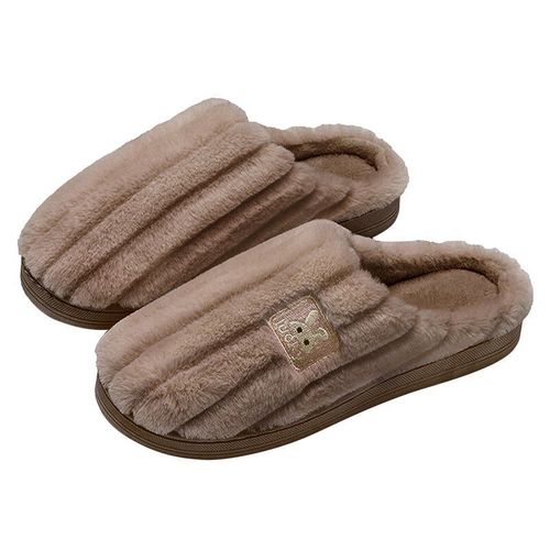 Pantoufles En Coton Semellepaisse, Antidérapantes, Pour Hommes Et Femmes, Chaussures Thermiques Pour L'intérieur De La Maison, Pantoufles En Peluche, Automne Et Hiver
