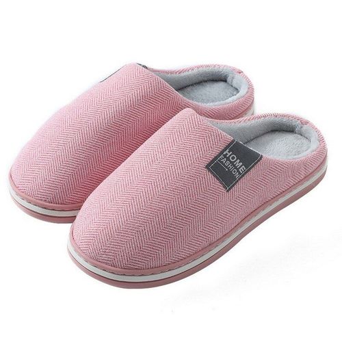 Pantoufles Rayures Pour Femmes Et Hommes, Chaussures D'hiver Chaudes Pour La Maison, Antidérapantes, Pour Chambre Coucher, En Mousse Souple
