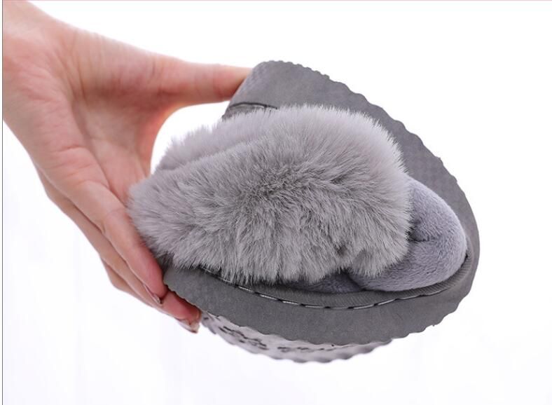 Pantoufles En Coton Avec Fourrure De Lapin, Chaussures De Ma... - 2