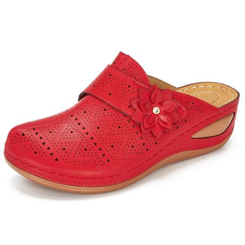 Pantoufles En Cuir Pu Pour Femmes, Chaussures Fleurs, La Mode, Décontractées, Plateformeté