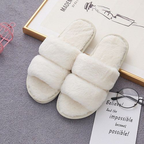 Pantoufles En Fausse Fourrure Pour Femmes, Glissades De Sol D'intérieur, Chaussures Plates Et Douces En Fourrure, Tongs De Célébrités Pour Dames,