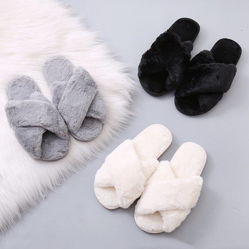 Pantoufles D'intrieur En Fausse Fourrure Pour Femmes, Panto... - 10