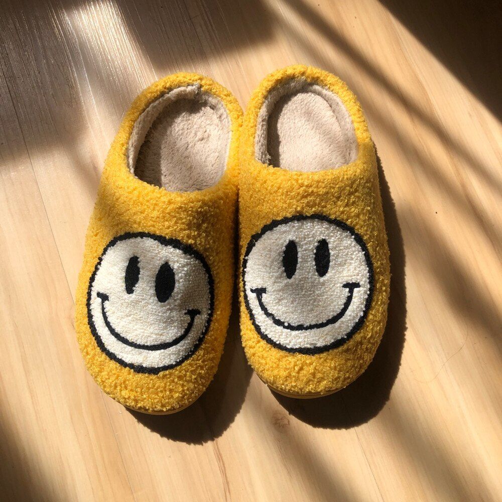 Pantoufles En Fourrure Avec Motif De Sourire Pour Femmes Et ... - 4