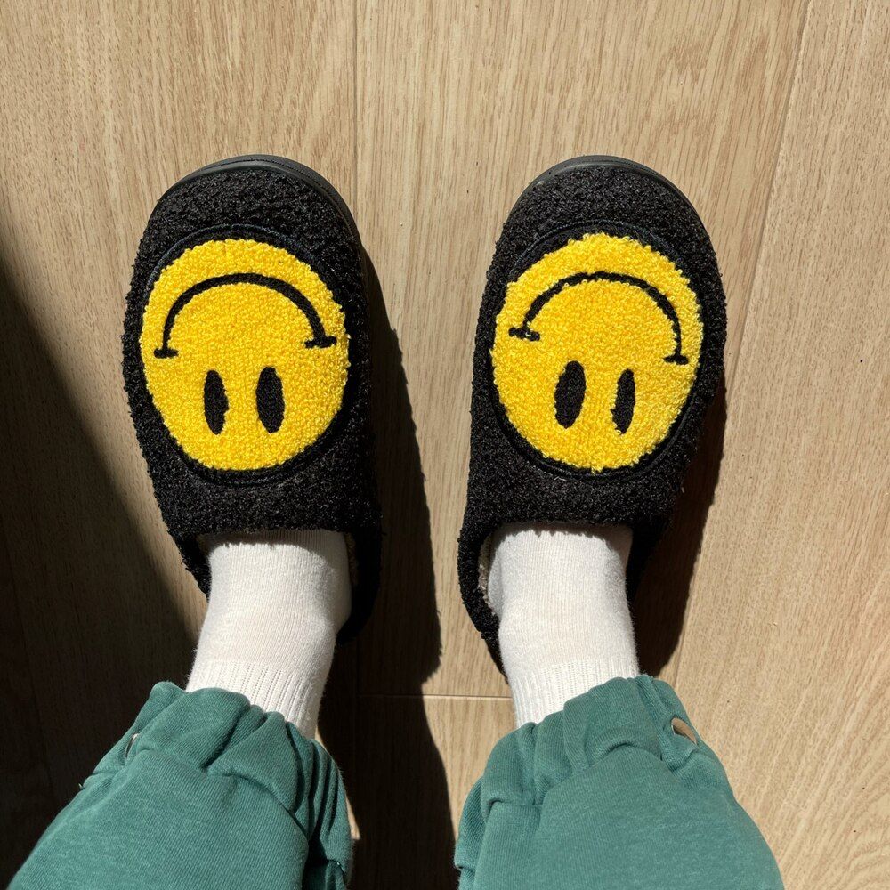 Pantoufles En Fourrure Avec Motif De Sourire Pour Femmes Et ... - 10