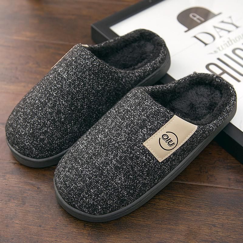 Pantoufles En Fourrure Chaudes Pour Hommes Et Femmes, Chauss...