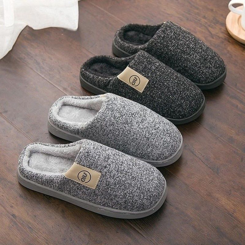 Pantoufles En Fourrure Chaudes Pour Hommes Et Femmes, Chauss... - 2