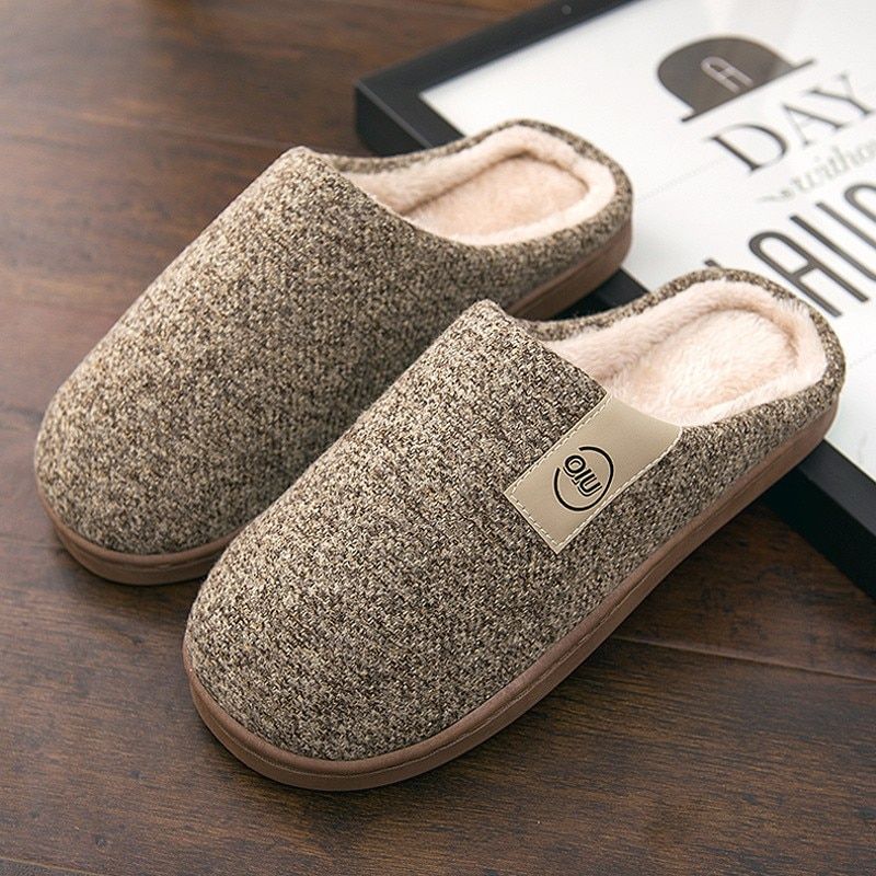 Pantoufles En Fourrure Chaudes Pour Hommes Et Femmes, Chauss... - 4