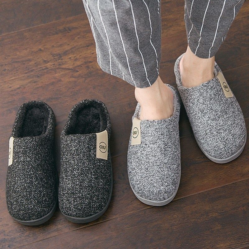 Pantoufles En Fourrure Chaudes Pour Hommes Et Femmes, Chauss... - 3