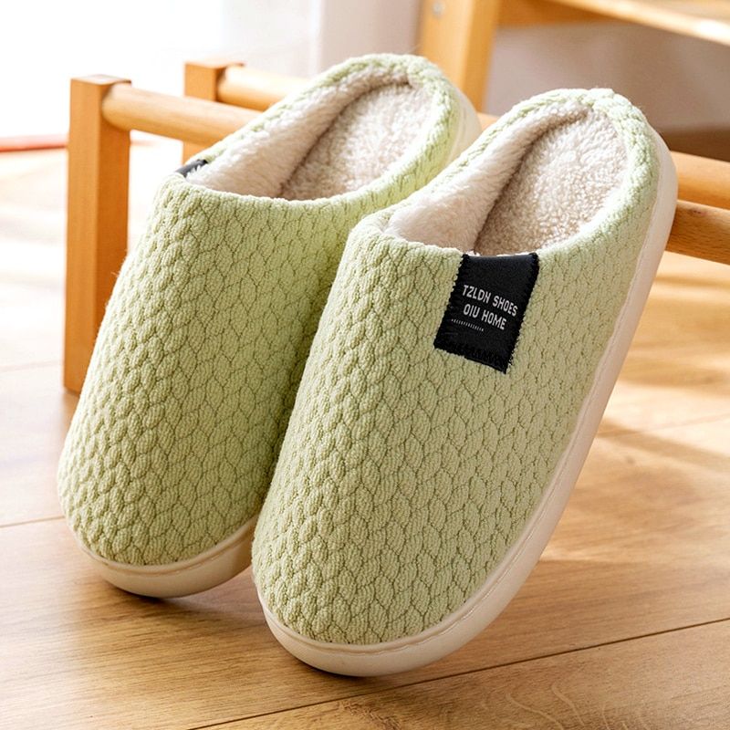Pantoufles En Fourrure Chaudes Pour Hommes Et Femmes, Chauss...