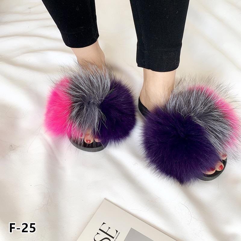 Sandales En Fourrure Pour Femmes, Chaussures De Luxe, Antid... - 2