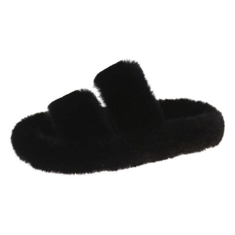 Pantoufles En Fourrure Douce Et Moelleuse Pour Femmes, Chaus...