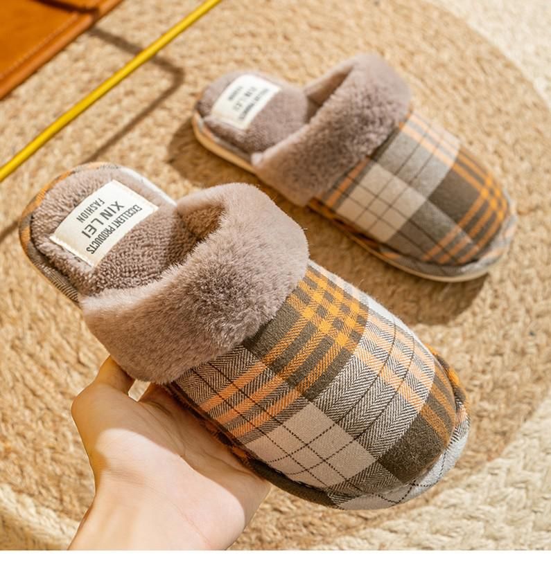 Pantoufles En Fourrure Pour Femme Et Homme, Chaussures Chaud...