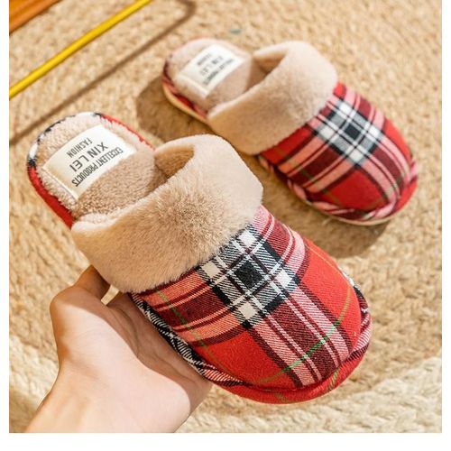 Pantoufles En Fourrure Pour Femme Et Homme, Chaussures Chaudes D'hiver, En Daim, Peluche, Intérieur Et Extérieur, En Coton, Mousse Mémoire De Forme