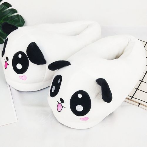 Pantoufles En Fourrure Pour Femmes Et Hommes, Design De Dessin Animé, Animaux Mignons, En Peluche, Pour Couples, Hiver