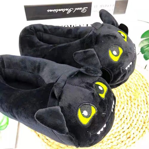 Pantoufles En Fourrure Pour Femmes Et Hommes, Design De Dessin Animé, Animaux Mignons, En Peluche, Pour Couples, Hiver