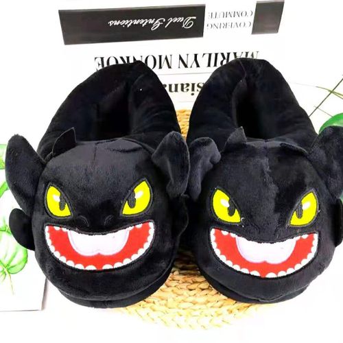Pantoufles En Fourrure Pour Femmes Et Hommes, Design De Dessin Animé, Animaux Mignons, En Peluche, Pour Couples, Hiver
