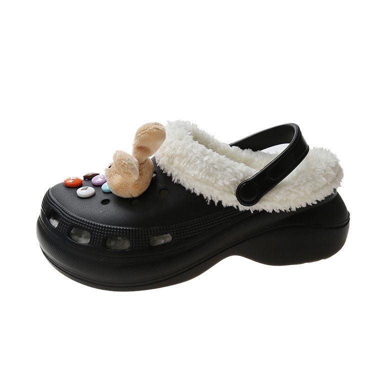 Pantoufles En Fourrure Pour Femmes, Chaussures Chaudes,  En...