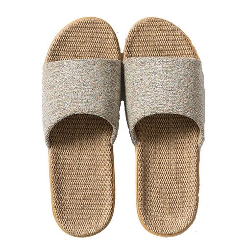 Pantoufles En Lin Pour Hommes Et Femmes, 6 Couleurs, Nouvelles Chaussures D'intérieur Toutes Saisons, Tongs Pour La Maison, Sandales Plates,