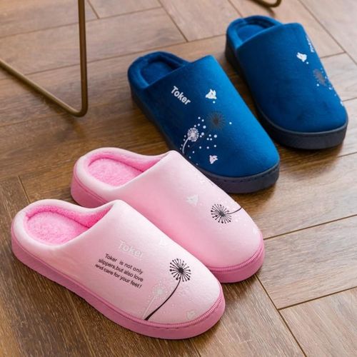 Pantoufles En Mousse Mémoire De Forme, Imprimé Floral, Pour Femmes, Diapositives En Fourrure Douce, Antidérapantes, Dos Nu, Chaussures Pour Hommes, Pour La Maison, En Hiver, Pour Couple,