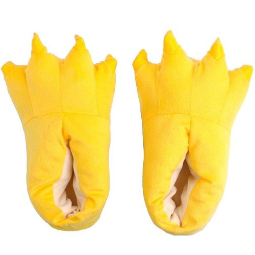 Pantoufles En Peluche Griffes De Dinosaure, Chaussures Amusantes Pour Adultes Et Enfants