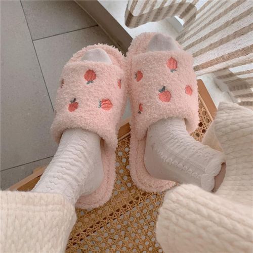 Pantoufles En Peluche Pêche Pour Femmes, Mignonnes, Dessin Animé, Chaussures Chaudes Pour La Maison, Nouvelle Mode Automne