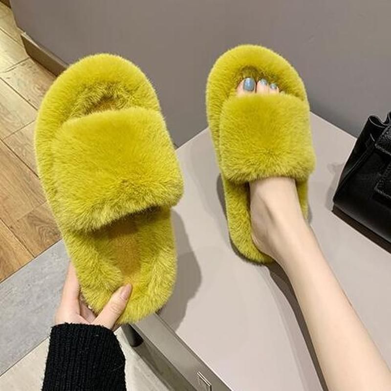 Pantoufles En Peluche Pour Femmes, Grande Taille, Nouveau St... - 5