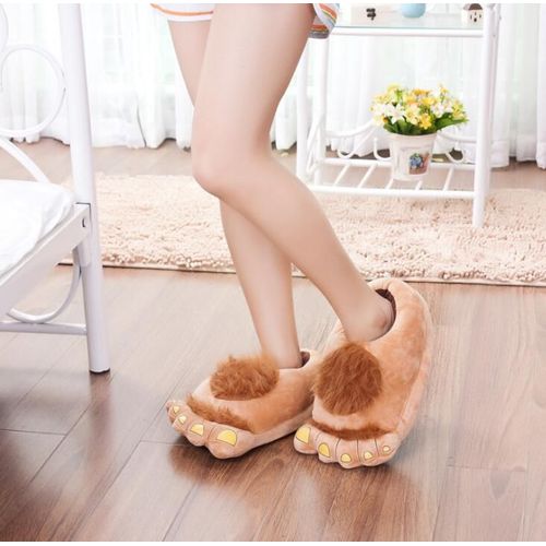 Pantoufles En Peluche Pour Hommes Et Femmes, Pantoufles Créatives, Chaussures De Maison D'hiver, Chaussures Souples Amusantes Pour La Maison, Pantoufles En Coton S135