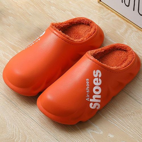 Pantoufles Eva Imperméables Et Chaudes En Peluche Pour Femmes, Chaussures De Maison Antidérapantes Semelle Souple En Coton, Pour Couple, Hiver