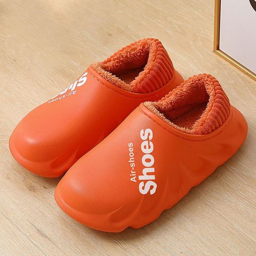 Pantoufles Eva Imperméables Et Chaudes En Peluche Pour Femmes, Chaussures De Maison Antidérapantes Semelle Souple En Coton, Pour Couple, Hiver