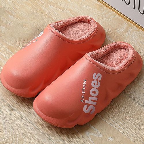 Pantoufles Eva Imperméables Et Chaudes En Peluche Pour Femmes, Chaussures De Maison Antidérapantes Semelle Souple En Coton, Pour Couple, Hiver
