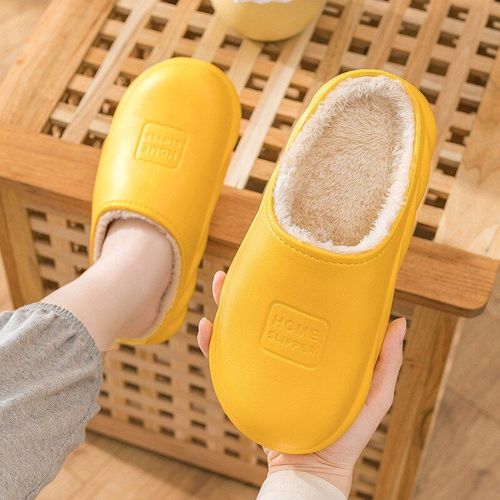 Pantoufles Imperméables Pour Femmes, Sandales Antidérapantes, En Coton Et Peluche, Chaussures D'intérieur Et D'extérieur, Super Hiver