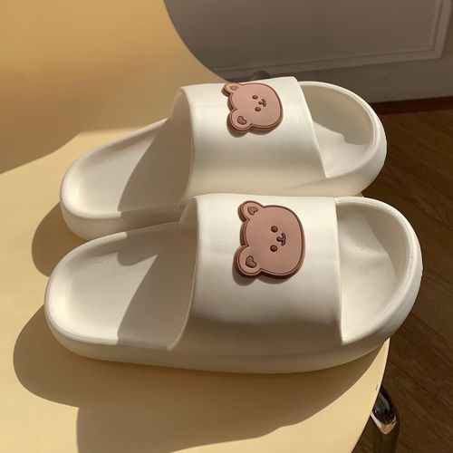 Pantoufles Ours Tongs Pour Femmes, Sandales Plateforme Décontractées, Maison Ensoleillée, Maison Douce, Kawaii,