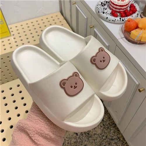 Pantoufles Ours Tongs Pour Femmes, Sandales Plateforme Décontractées, Maison Ensoleillée, Maison Douce, Kawaii,