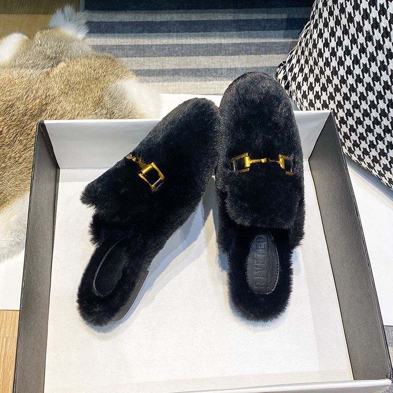 Pantoufles Plates De Styliste Pour Femmes, Chaussures D'ext...