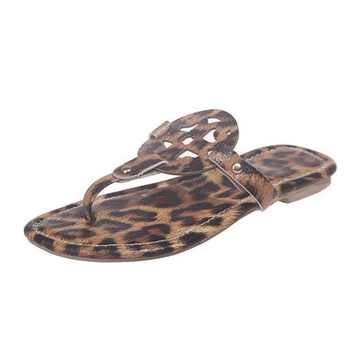 Pantoufles Plates En Cuir Véritable Pour Femmes, Tongs , Chaussures De Styliste, Marque De Luxe, Logo, Grande Taille 43