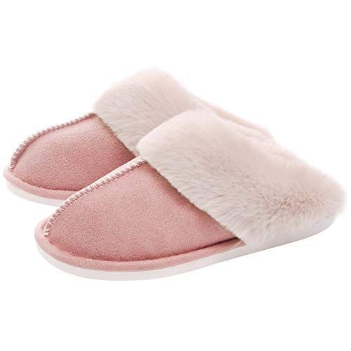 Pantoufles Plates En Peluche Pour Femmes, Légères, Douces, Chaussures D'hiver En Coton, Pantoufles D'intérieur
