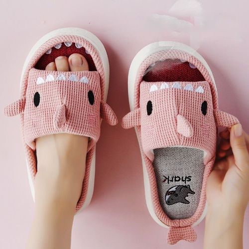 Pantoufles Pour Femmes, Plate-forme De Maison, Pantoufles De Requin, Animaux Doux Diapositives Plates, Chaussures De Maison Pour Garçons