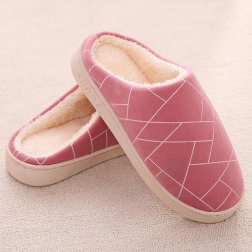 Pantoufles Pour Hommes Et Femmes, Chaussures D'intérieur Chaudes Et Antidérapantes Avec Motif Géométrique, Offre Spéciale,