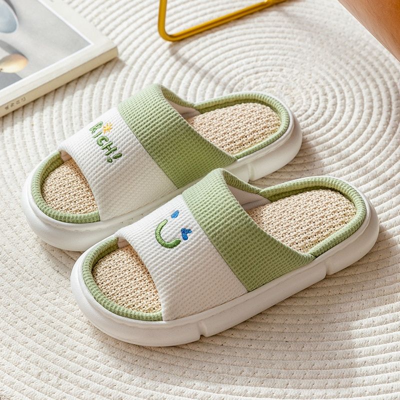 Pantoufles Respirantes En Coton Mlang Pour Femmes Et Homme...