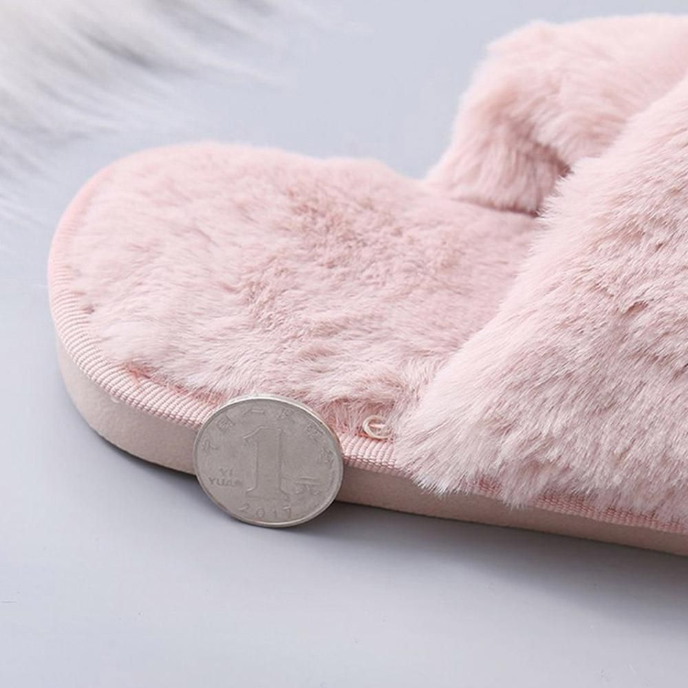 Sandales  Bout Ouvert En Peluche Pour Femmes, Chaussures Pl... - 3