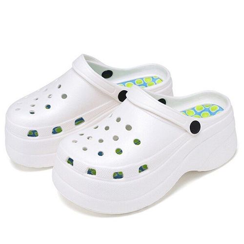 Sandales Plateforme Pour Femmes,,té, Pantoufles De Plage, Trouées, Chaussures Décontractées, Couleur Unie, Chaussures Plates