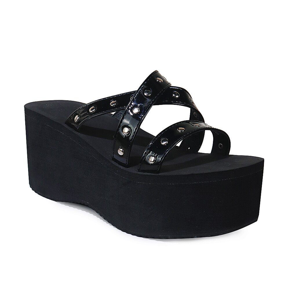 Sandales D't  Double Sangle Pour Femmes, Chaussures Noire...