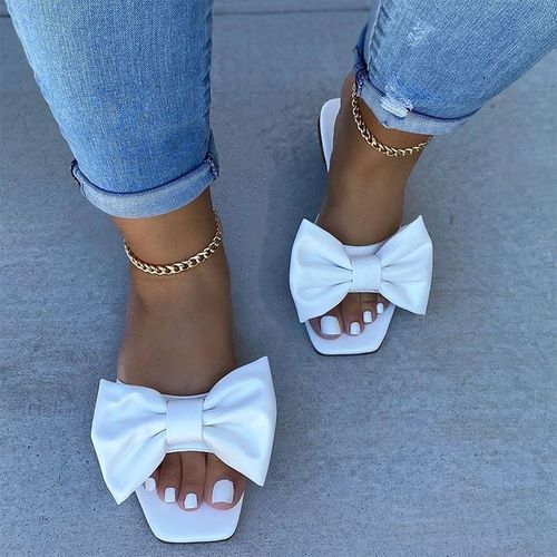 Sandales D'été N¿ud Pour Femmes, Tongs D'intérieur Et D'extérieur, Chaussures De Plage Décontractées