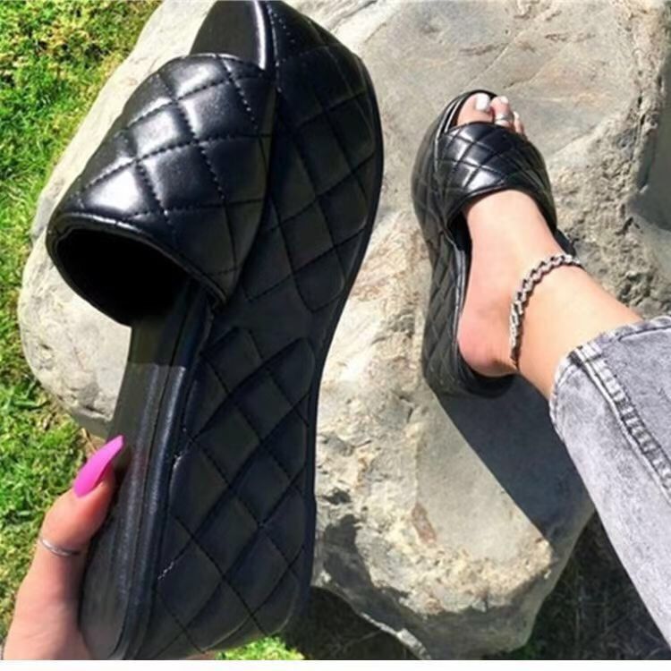 Sandales En Cuir  Semelles paisses Et Talons Hauts Pour Fe... - 5