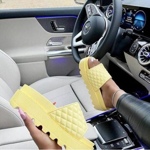 Sandales En Cuir Semellespaisses Et Talons Hauts Pour Femmes, Chaussures D'extérieur Décontractées Et Assorties Avec Tout,té,
