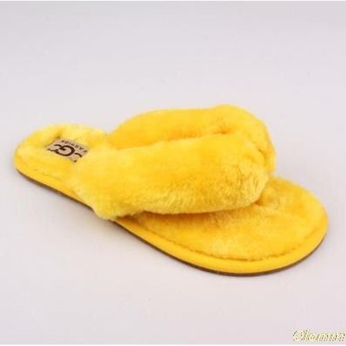Sandales En Fourrure De Raton Laveur Pour Femmes, Chaussures Plates, Duveteuses, À La Mode, Pantoufles Décontractées, En Poil De Renard - 36 1/2